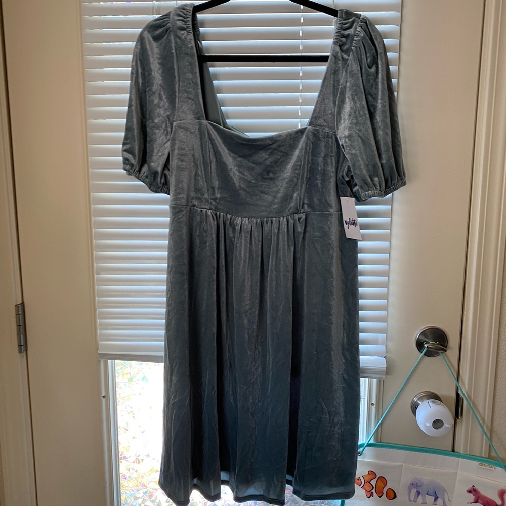 Sky blue mini dress
